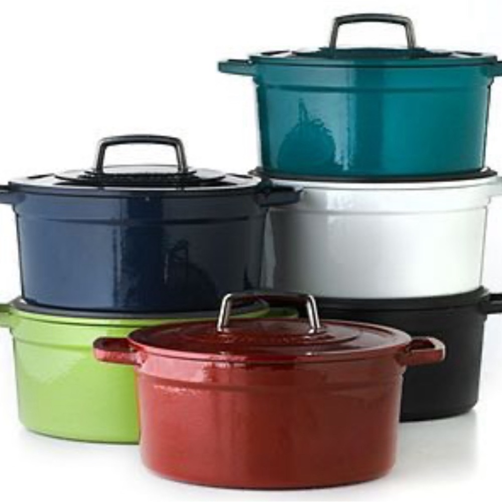 Rare Martha Stewart Collection 6qt Enameled Cast Iron Round Dutch Oven